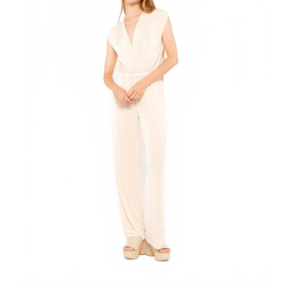 New Ripley Rader Classic Jumpsuit Size 2 Small Cream Ivory Wide Leg NWT